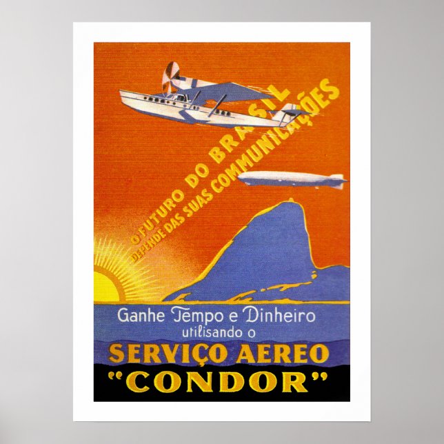 Poster Condor ~ Serviço Aéreo Brasileiro (Frente)