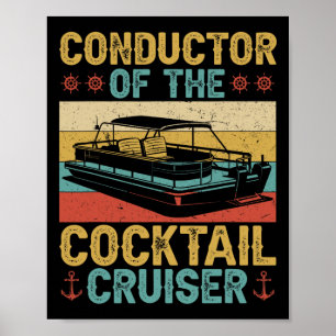 Poster Condutor Cauda Cruiser Barco Capitão Pontão Boa