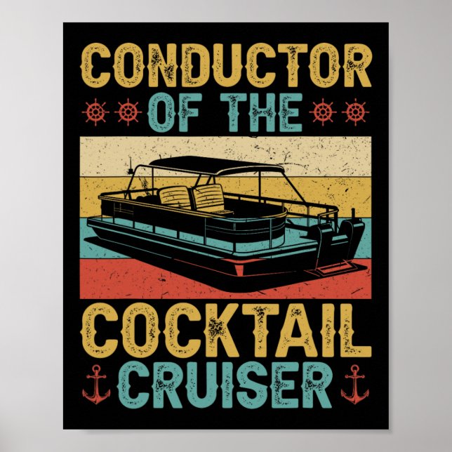 Poster Condutor Cauda Cruiser Barco Capitão Pontão Boa (Frente)