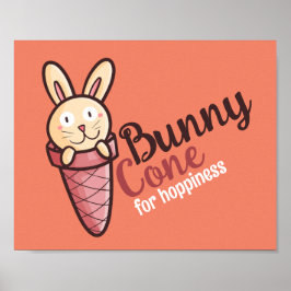 Poster Cone coelho personalizável