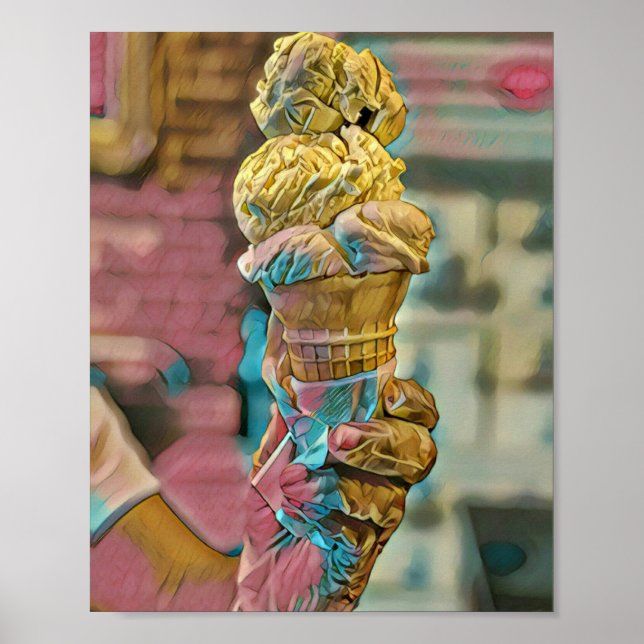 Poster Cone de sorvete de Vintage (Frente)