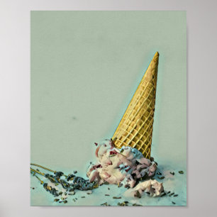 Poster cone de sorvete para amante de sorvete