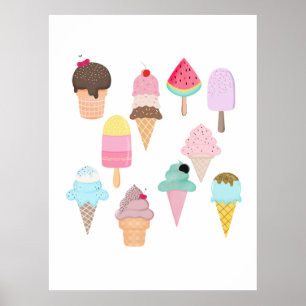 Poster Cones de Gelado