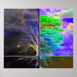 Pôster Conexão de árvore da vida