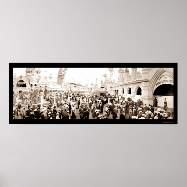 Pôster Coney Island Luna Park Foto 1903 (Frente)