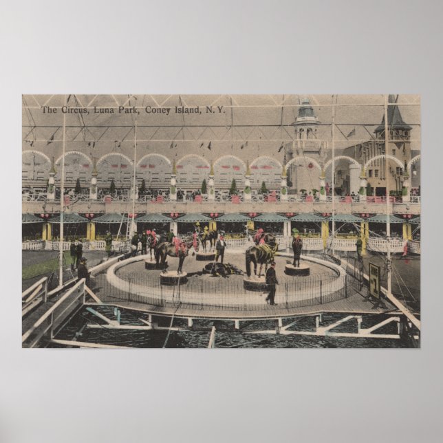 Pôster Coney Island, NY - Luna Park Circus Act (Frente)
