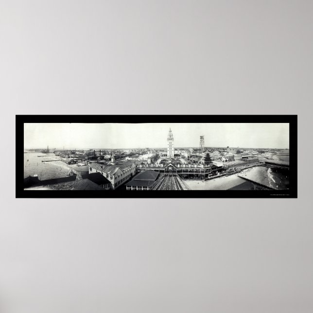 Pôster Coney Island NY Photo 1910 (Frente)