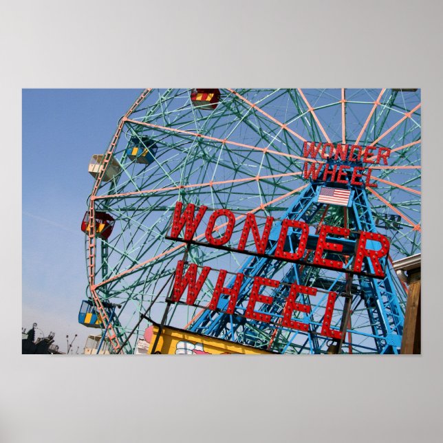 Pôster Coney Island Wonder Wheel (Frente)