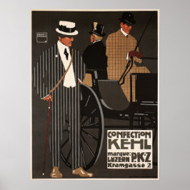 Poster CONFECÇÃO KEHL Vintage Mens Fashion
