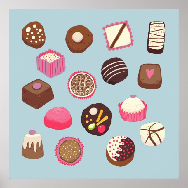 Poster Confeitaria de chocolate doce (Frente)