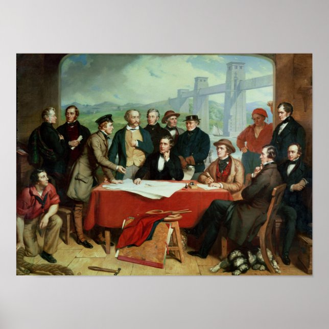 Pôster Conferência de Engenheiros na Ponte Britânica (Frente)