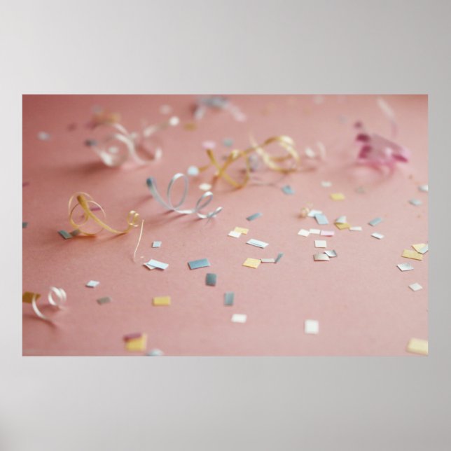 Poster Confetti de cor ordenada (Frente)