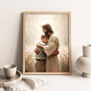 Poster Confiança do Salvador, Arte Cristã Moderna, Jesus