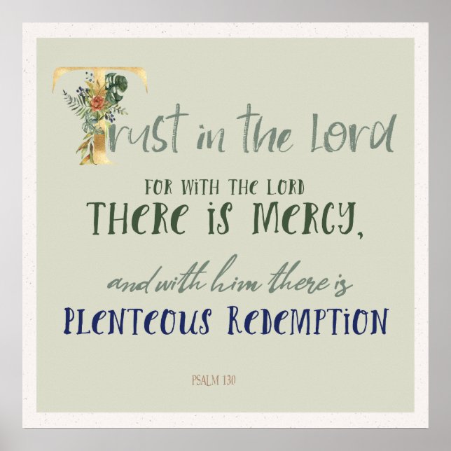 Poster Confiança no Lorde Salm 130 (Frente)