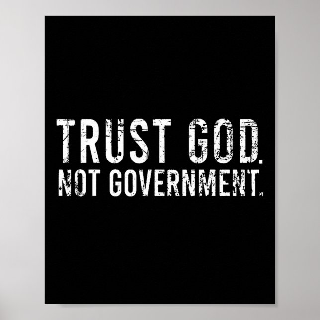 Poster Confie em Deus não Governo (Frente)