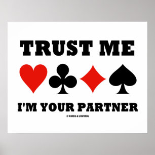 Poster Confie em mim, sou seu parceiro (Conjuntos de Cart