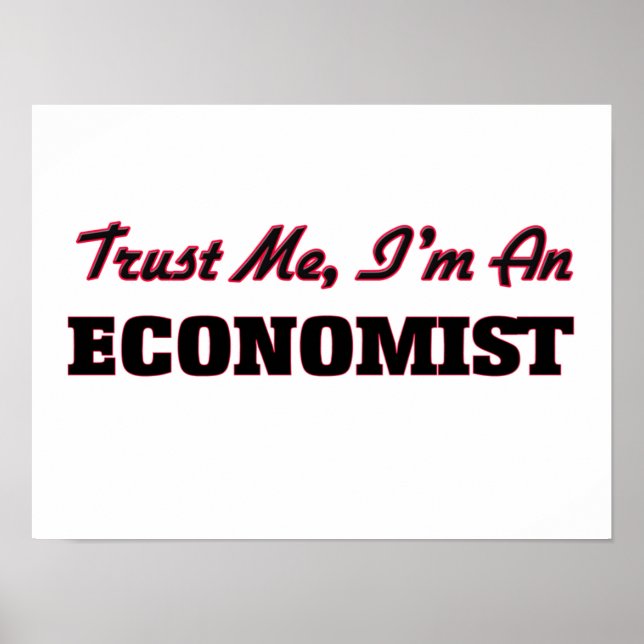 Poster Confie em mim, sou um economista (Frente)