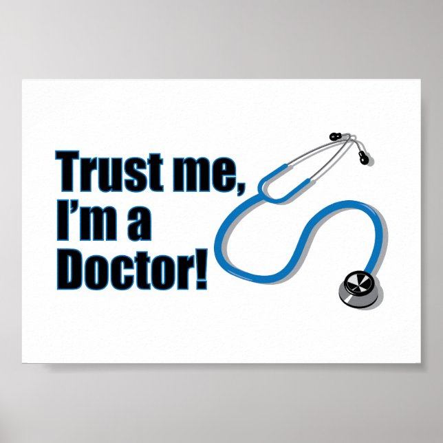 Poster Confie em Mim Sou Um Médico (Frente)