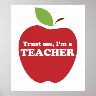 Pôster Confie em mim, sou uma professora Red Apple