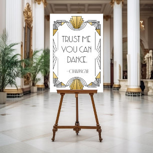 Poster Confie em Mim Você Pode Dançar Sinal Art Déco Bran