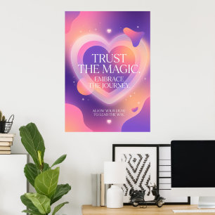 Poster Confie no Cartaz de Citação Celestial Mágico Son