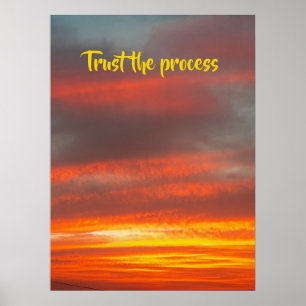 Poster Confie no processo - Belo pôr do sol amarelo