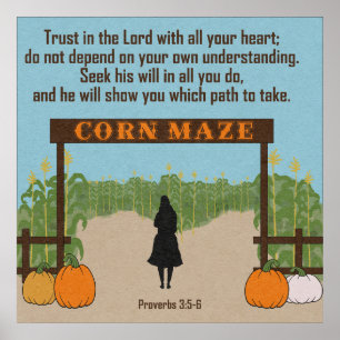 Poster Confie no Senhor com todo seu coração Proverbs 3:5