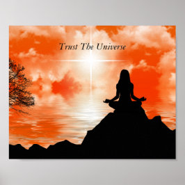 Poster Confie No Universo Citação Espiritual Inspiradora