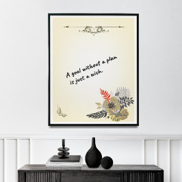 Poster Configuração de objetivos de arte de parede, Impre