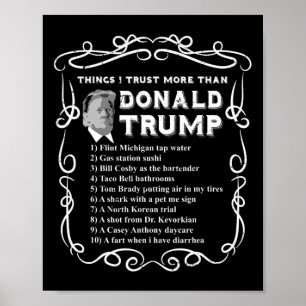 Poster Confio Mais Do Que Donald Trump Anti Potus Vote Bl
