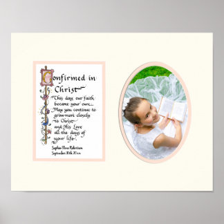 Poster Confirmação confirmada em fotografia de Cristo