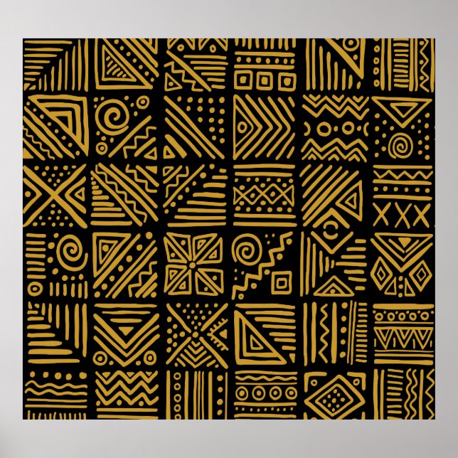 Poster Conflito africano: tribal étnico sem descontinuida (Frente)