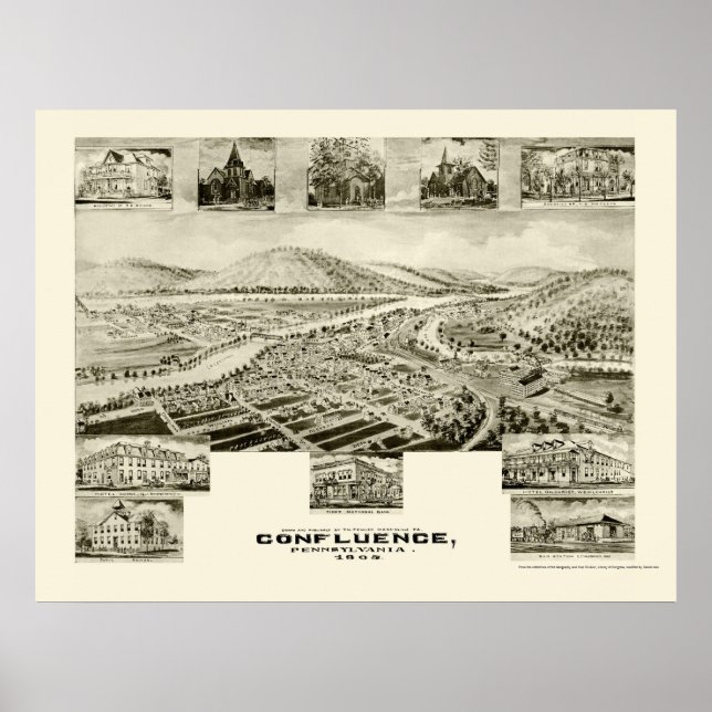 Pôster Confluência, PA Panorâmica - 1905 (Frente)