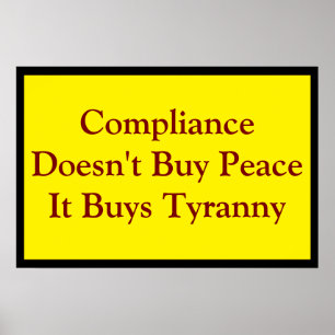 Poster Conformidade Compra Tirania