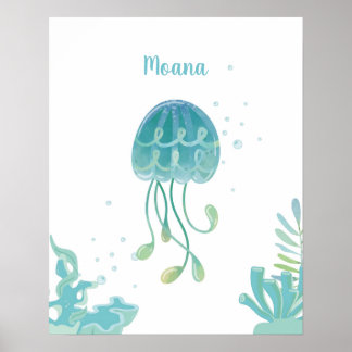 Poster Conforto de Jellyfish Tidal Personalizável