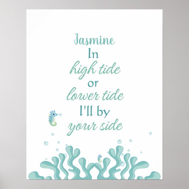 Poster Conforto de Jellyfish Tidal Personalizável (Frente)