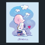 Poster Conforto e segurança | Charlie & Snoopy Hug<br><div class="desc">Veja este design de amendoins super fofo com Charlie Brown e Snoopy.</div>