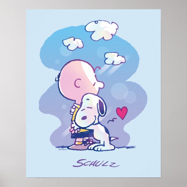 Poster Conforto e segurança | Charlie & Snoopy Hug (Frente)