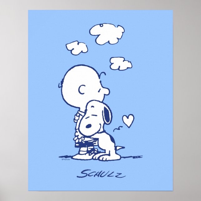 Poster Conforto e segurança | Charlie & Snoopy Hug (Frente)