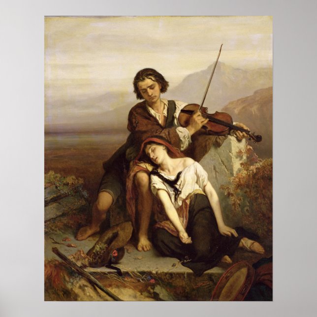 Pôster Conforto em luto, c.1852 (Frente)