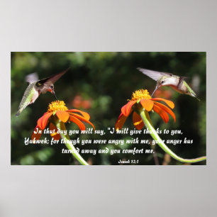 Poster Conforto floral do 12:2 de Isaiah da flor do