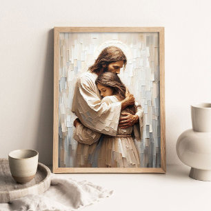 Poster Conforto Nele, Arte Cristã para Paredes, Jesus Abr