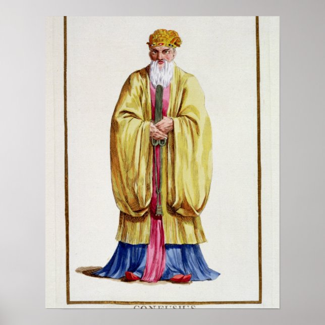 Pôster Confucius (551-479 a.C.), de "Receuil des Estampes (Frente)