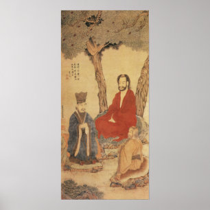 Poster Confucius, lao-tzu e Arhat budista