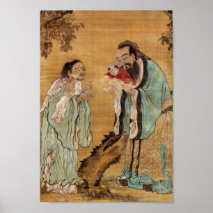 Pôster Confucius, Lao Tzu, e Buddha
