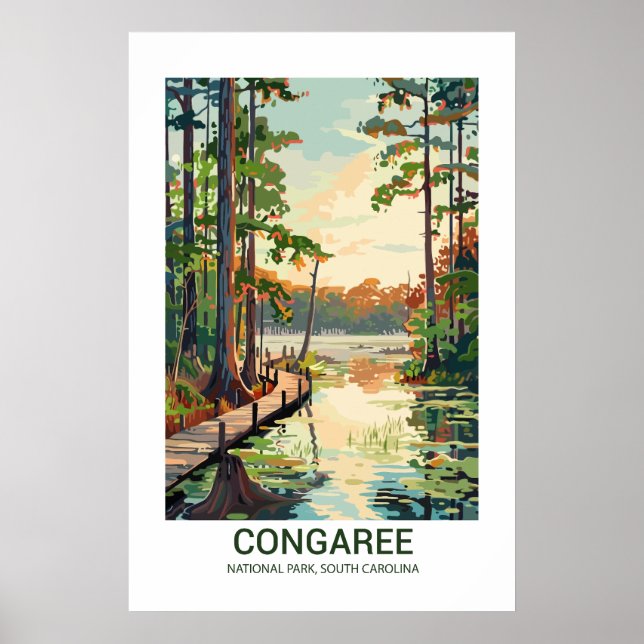 Poster Congaree National Park Carolina do Sul EUA (Frente)