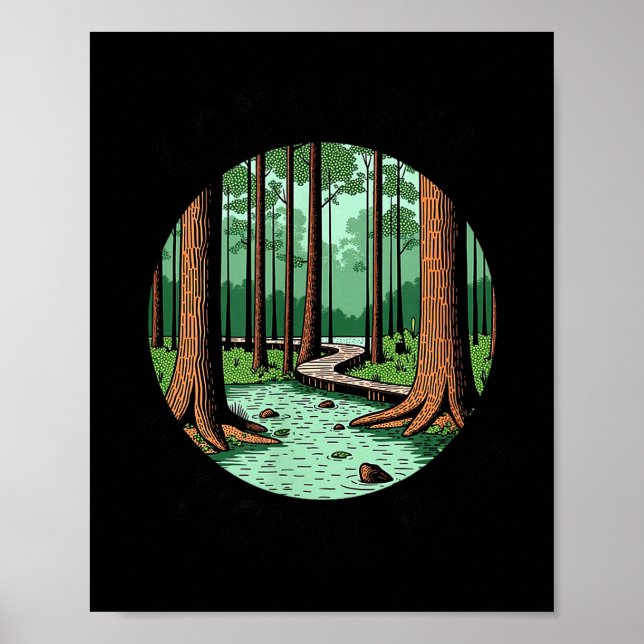 Poster Congaree National Park Souvenir South Carolina Men (Frente)