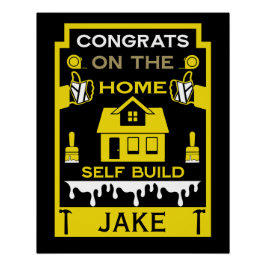 Pôster Congratulação de autocriação doméstica