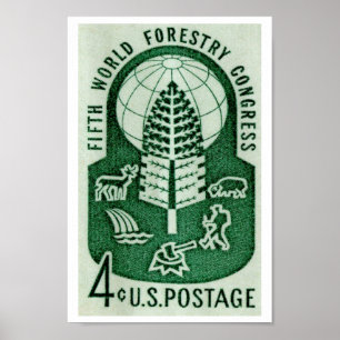 Poster Congresso 1960 da silvicultura do mundo