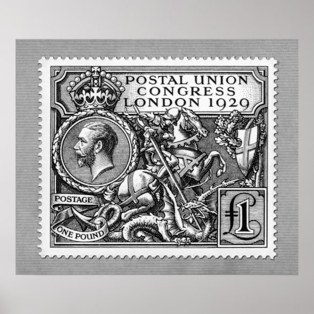 Pôster Congresso da União Postal 1929 - Carimbo (Frente)